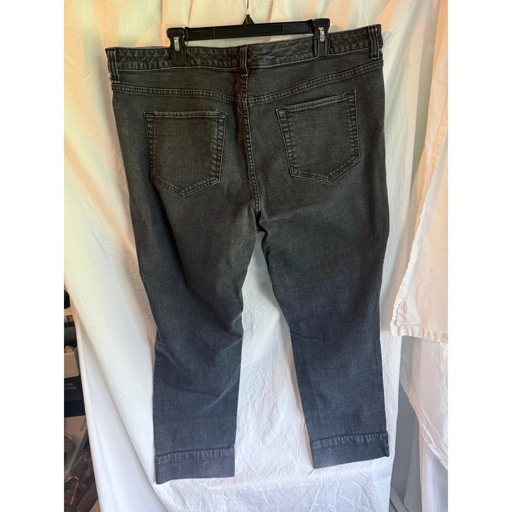 Old‎ Navy Slim Straight Jeans Plus Size 22W Washed Black Denim Stretch Pants